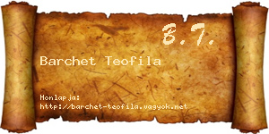 Barchet Teofila névjegykártya